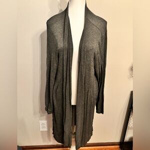 Gray Open Front Women's Sweater